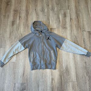 Jordan Gray Zip Up Sweater